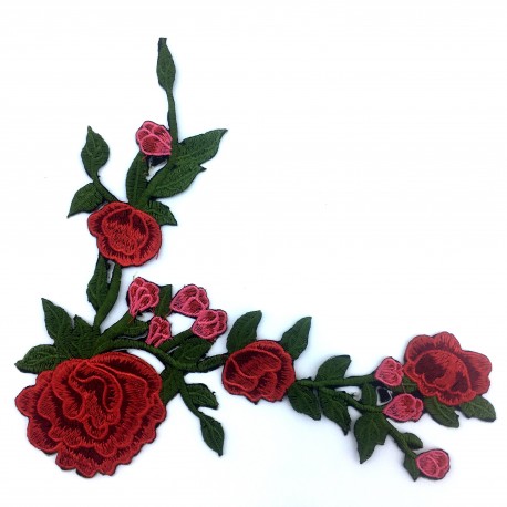Aplikacja 22 x 20,50 cm narożna kwiaty