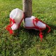 Buciki adidaski biel czerwony łosoś, 12 cm
