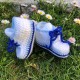 Buciki adidaski biel błękit szafir 10 -11,5 cm