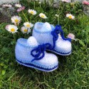 Buciki adidaski biel błękit szafir 10 -11,5 cm