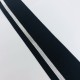 Gumka lamowa czarna/srebrna 4 cm